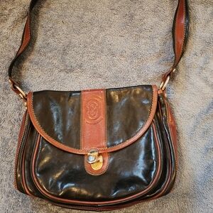 Marino Olindi Two Toned Leather Satchel